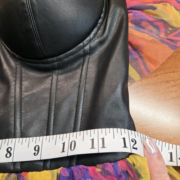 Akira Avril Tulle Corset Mini Dress sz S Multicolor Rainbow Punk Princess NEW - Picture 12 of 16